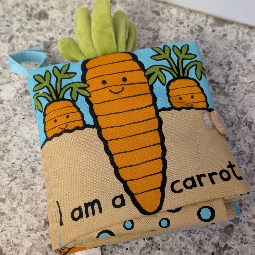 Jellycat - I Am a Carrot - Sensory Soft Book - Like New